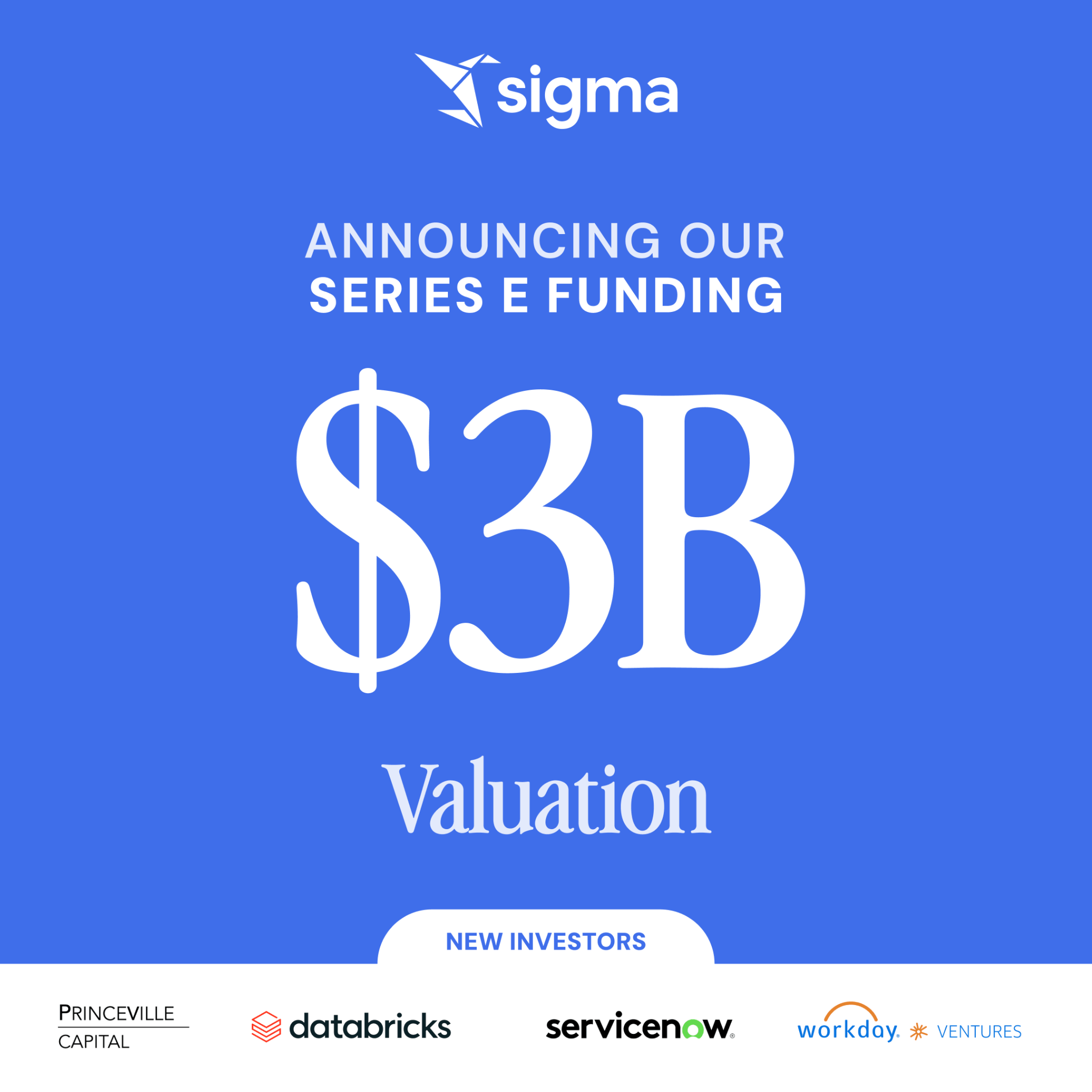 New Investment Announcement: Sigma Closes $80M Series E